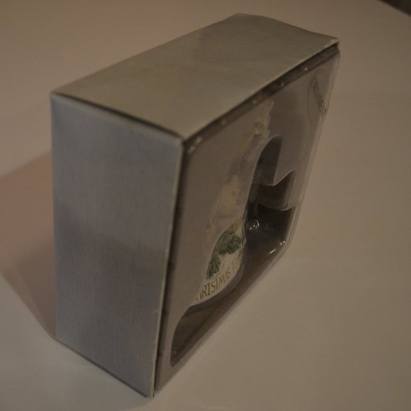 1st CHRISTMAS TOGETHER two Hedgehogs Christmas Ornament Ceramic in a box - Picture 3 of 5